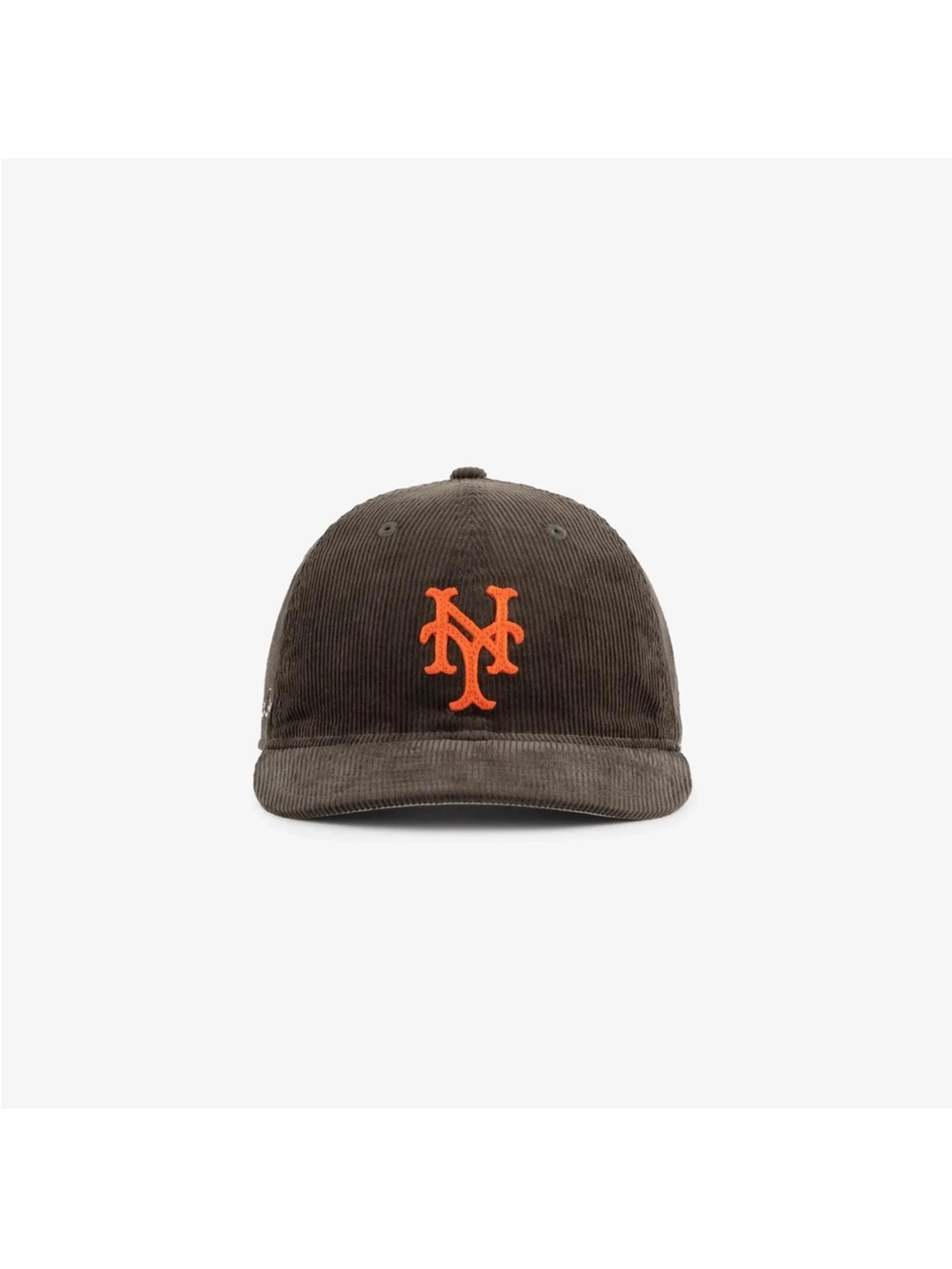Aime Leon Dore Dark Brown Corduroy Cap with Orange NY Emblem